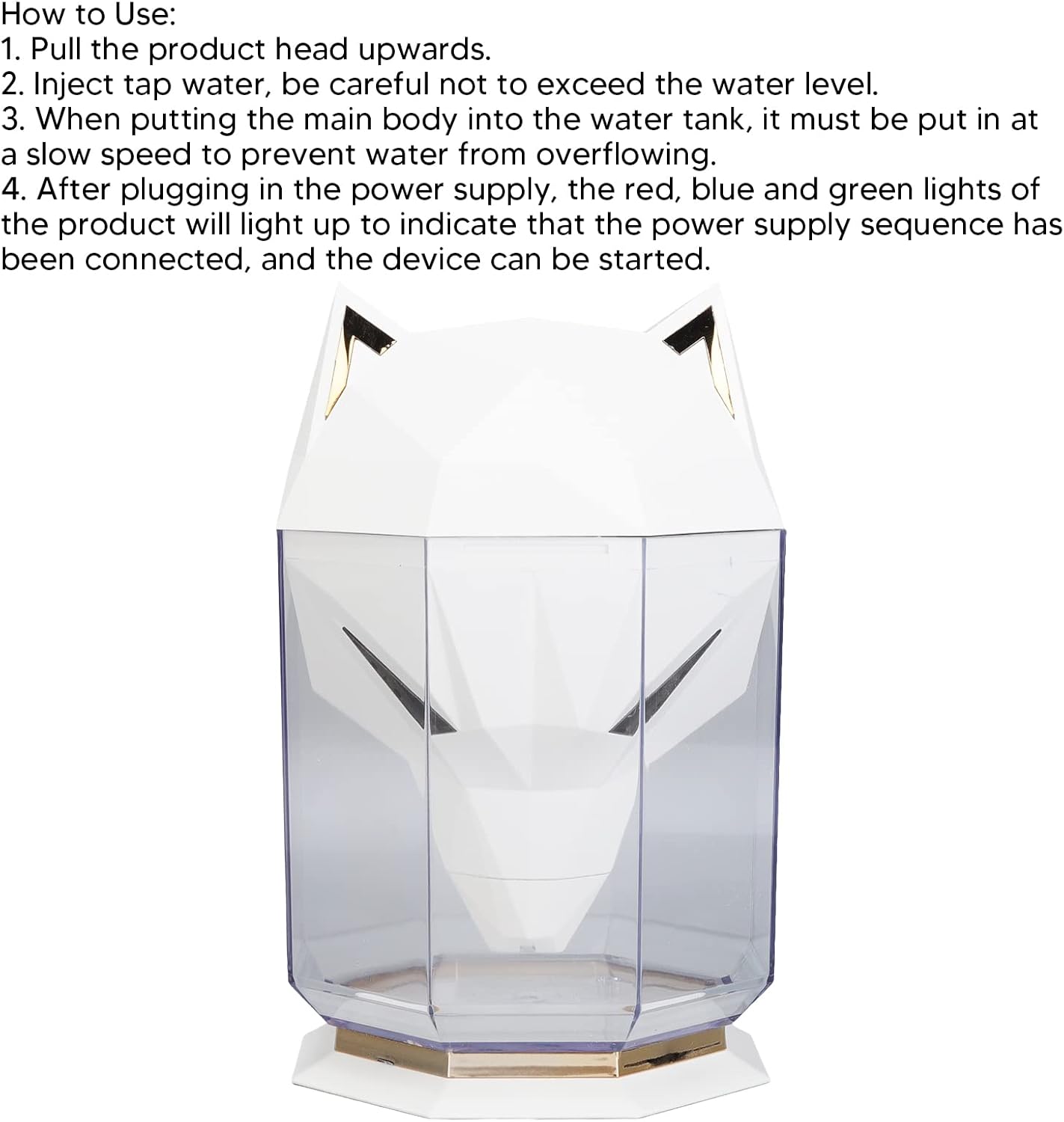 Портативний зволожувач повітря Kinscoter Guardian Wolf SH-L162 ∙ Зволожувач повітря у вигляді голови вовка 650 мл - мініатюра 10