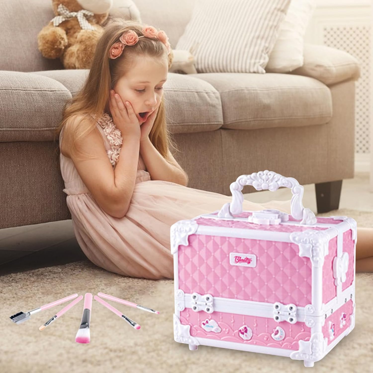 Коробка з косметикою - 22 предмети для маленької принцеси ∙ Дитячий набір 22 предмети косметики для ігор та творчості - мініатюра 3