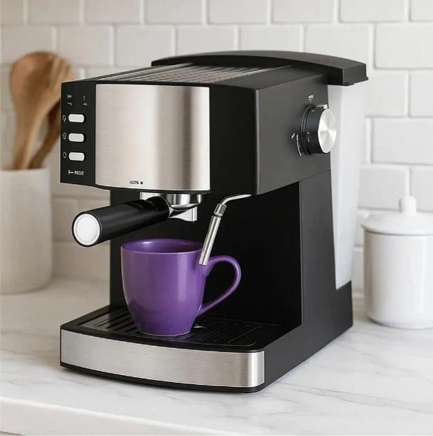 Домашня кавоварка MS-113 з капучинатором 850 Вт з кнопковим керуванням ∙ Кавоварка Domotec MS-113 850W з функцією капучино - мініатюра 5