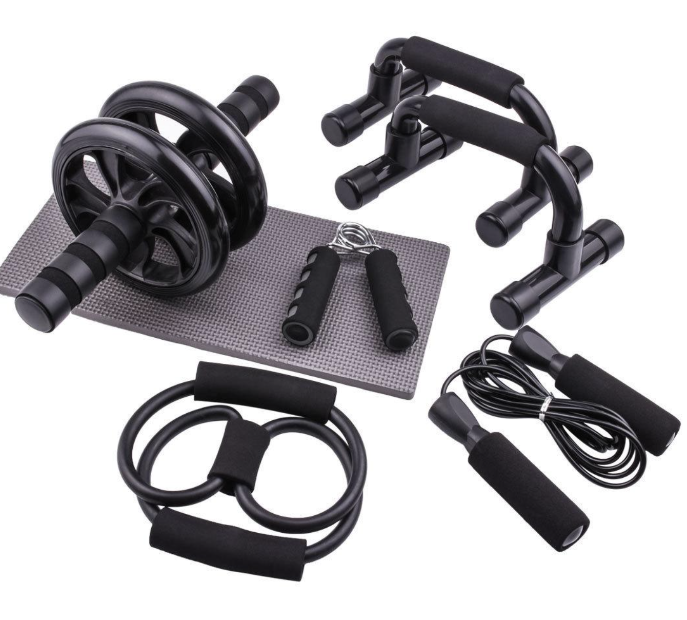 Універсальний комплект для тренувань 7-в-1 повний тренажерний набір для дому ∙ Набір для домашнього тренажерного залу 7 в 1 - мініатюра 7