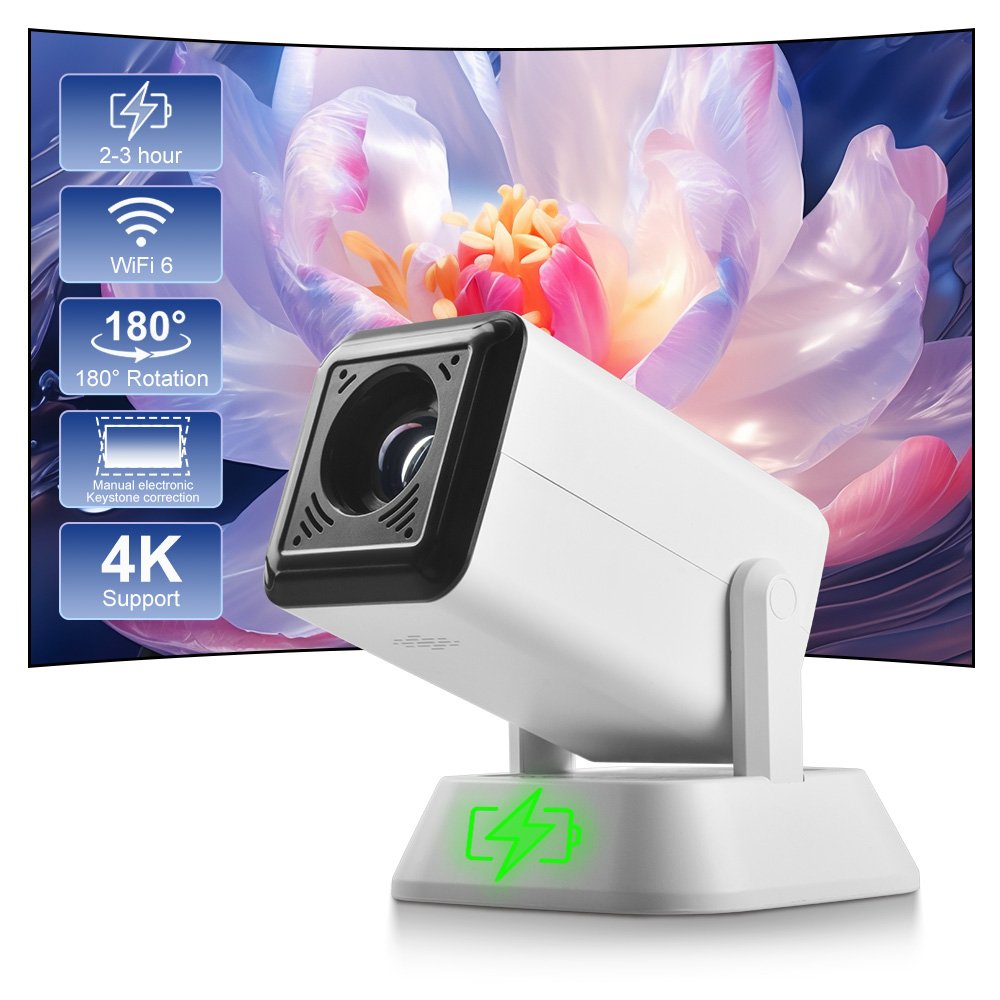 Портативний міні-проєктор Q7 Wi-Fi з акумулятором 4000 мАг ∙ Акумуляторний проєктор Q7 Wi-Fi - мініатюра 2