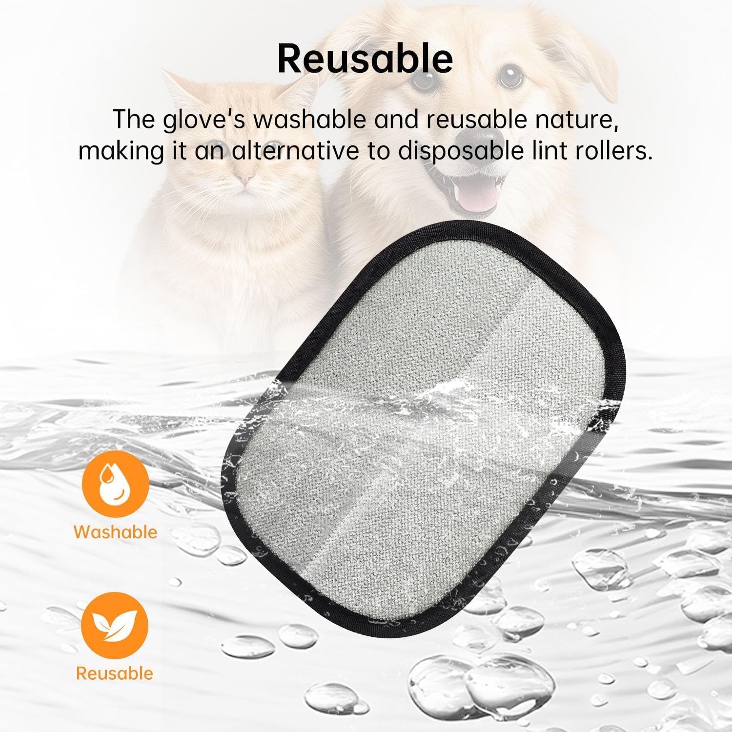 Щітка-перчатка електростатична для чищення одягу та килимів від шерсті та волосся ∙ Перчатка для прибирання шерсті - мініатюра 4