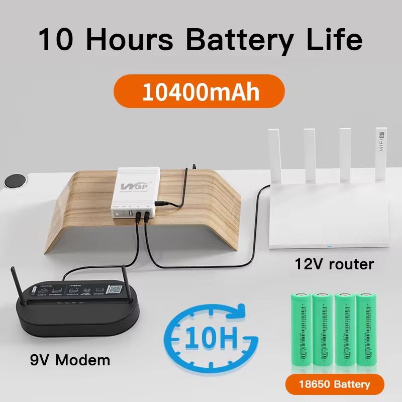 Джерело безперебійного живлення UPS WGP-103 для роутера/модему 10400 mAh - мініатюра 4