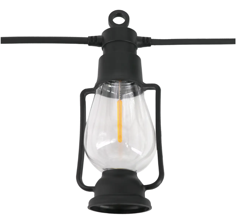 Гірлянда підвісні ретро-лампи 220 В тепле світло вулична SFK-49 ∙ Вулична SFK-49 LED-гірлянда з великими лампами