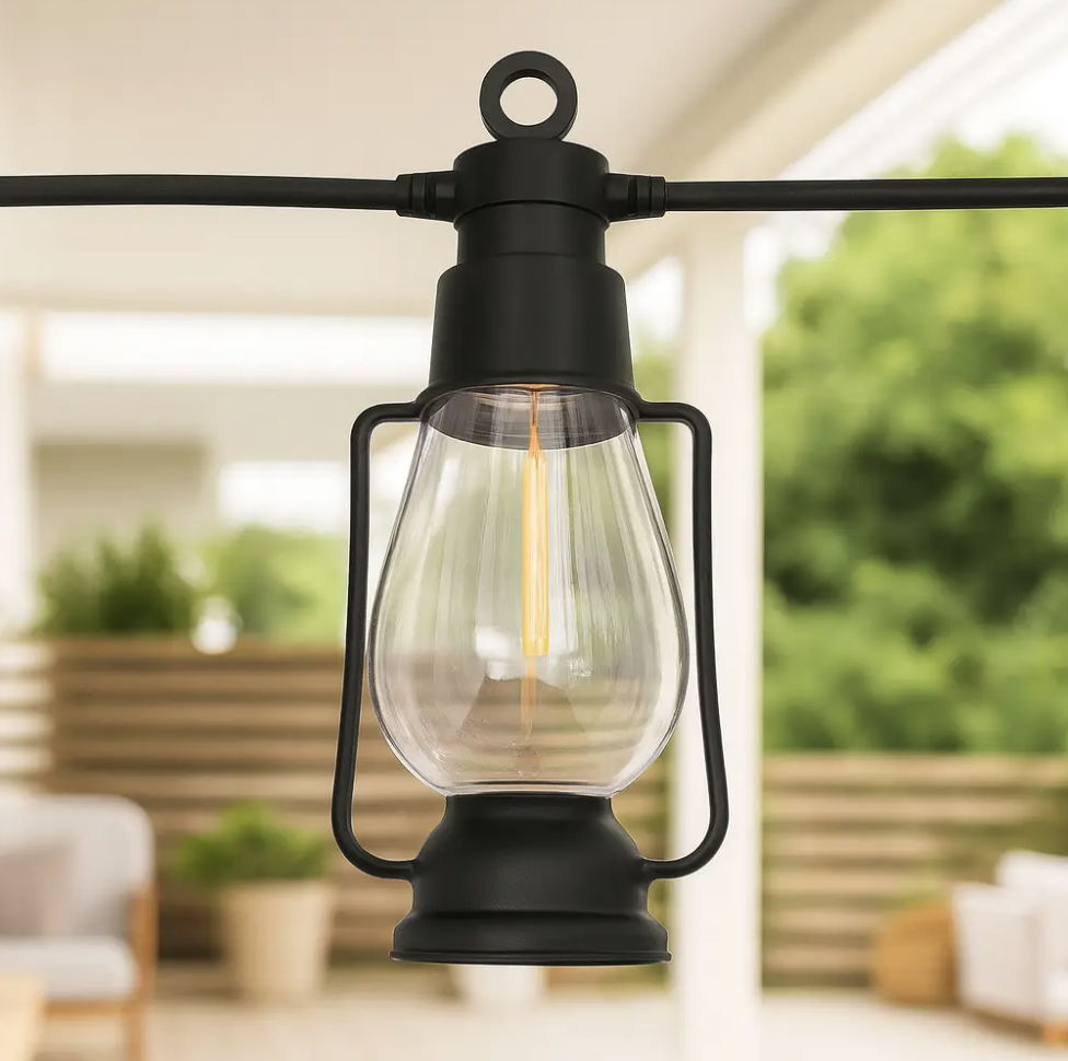 Гірлянда підвісні ретро-лампи 220 В тепле світло вулична SFK-49 ∙ Вулична SFK-49 LED-гірлянда з великими лампами - мініатюра 4