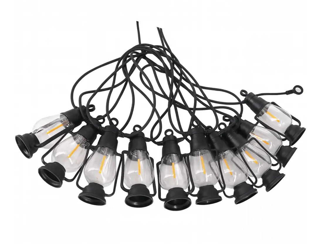 Гірлянда підвісні ретро-лампи 220 В тепле світло вулична SFK-49 ∙ Вулична SFK-49 LED-гірлянда з великими лампами - мініатюра 5