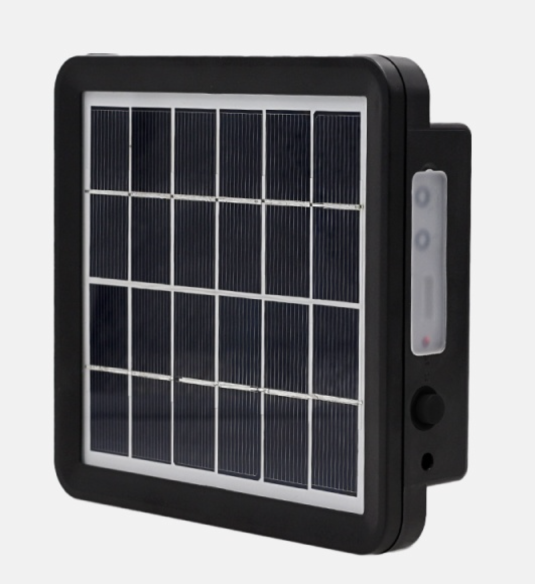 Портативна сонячна система EP-05 6V3W з літієвою батареєю, двома LED лампами та можливістю підзарядки телефону ∙ Лампа-прожектор EP-05 із сонячною панеллю 6V3W - мініатюра 3