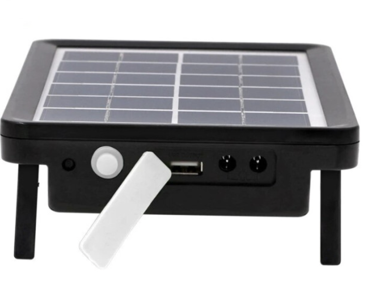 Портативна сонячна система EP-05 6V3W з літієвою батареєю, двома LED лампами та можливістю підзарядки телефону ∙ Лампа-прожектор EP-05 із сонячною панеллю 6V3W - мініатюра 4