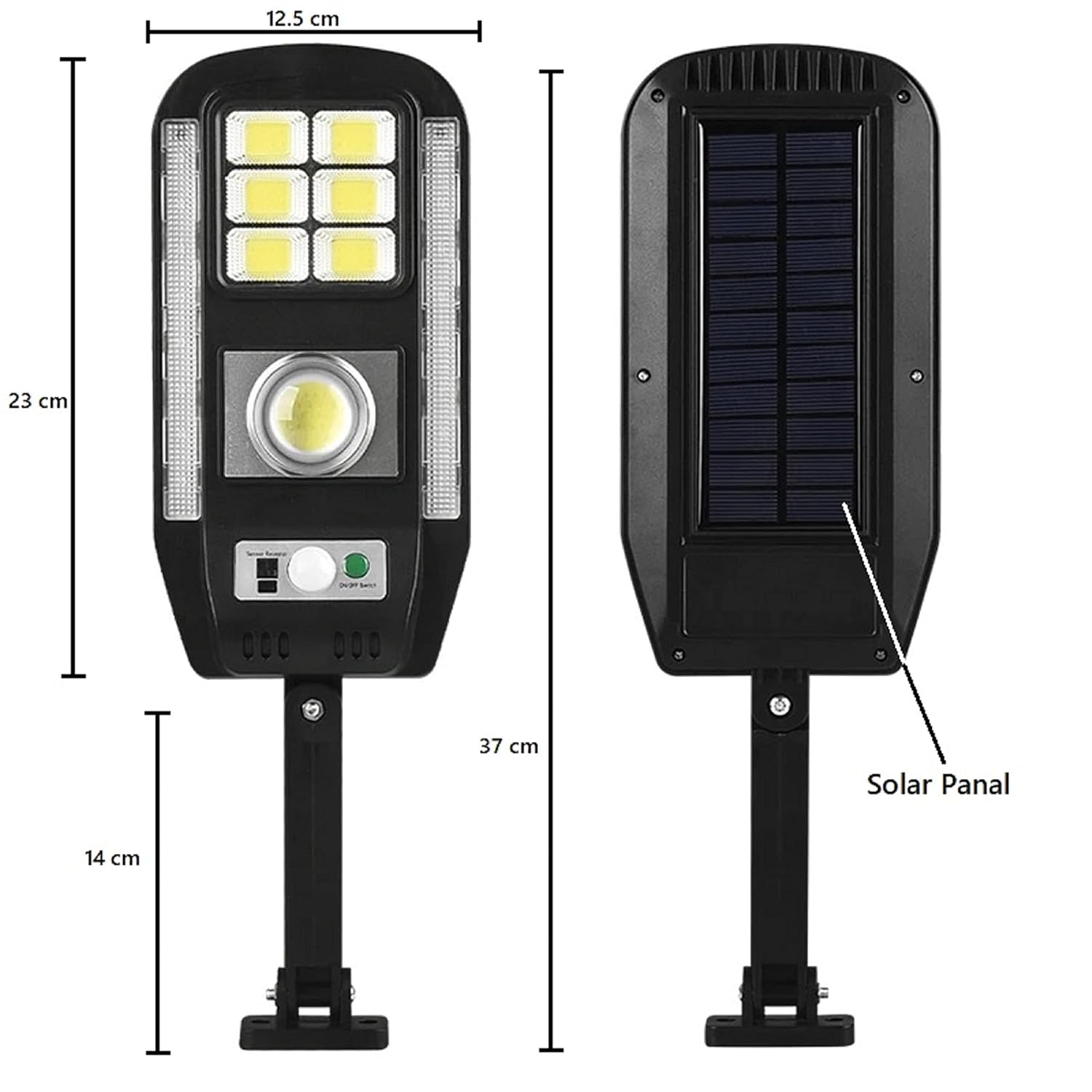 Прожектор LED настенный CL-728 сенсорный уличный с солнечной панелью и пультом ∙ Уличный солнечный светильник CL-728 с датчиком движения и пультом - мініатюра 4