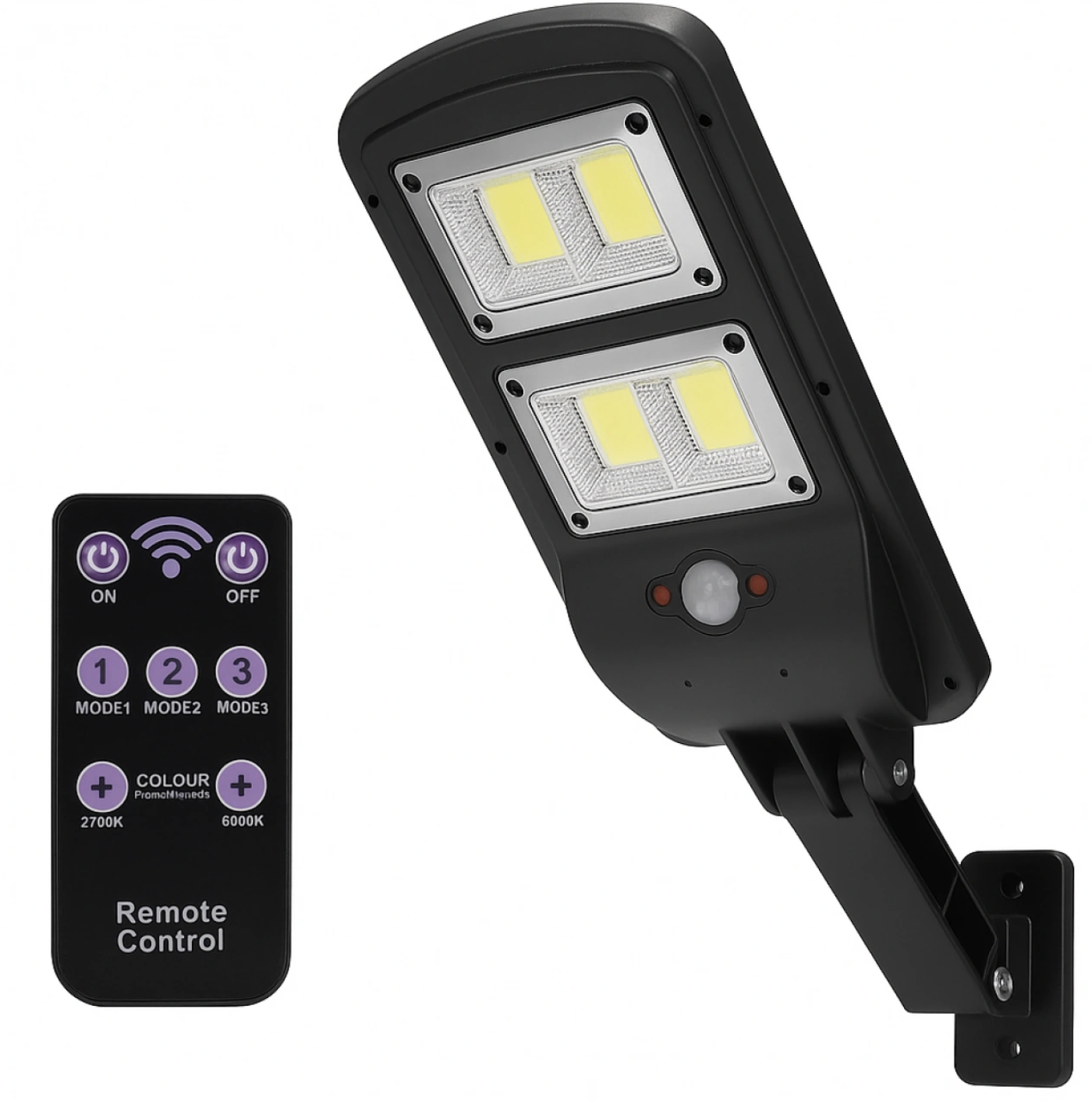 Прожектор LED настінний LL-68T сенсорний вуличний із сонячною панеллю та пультом ∙ Вуличний LED-прожектор LL-68T із сонячною батареєю та пультом