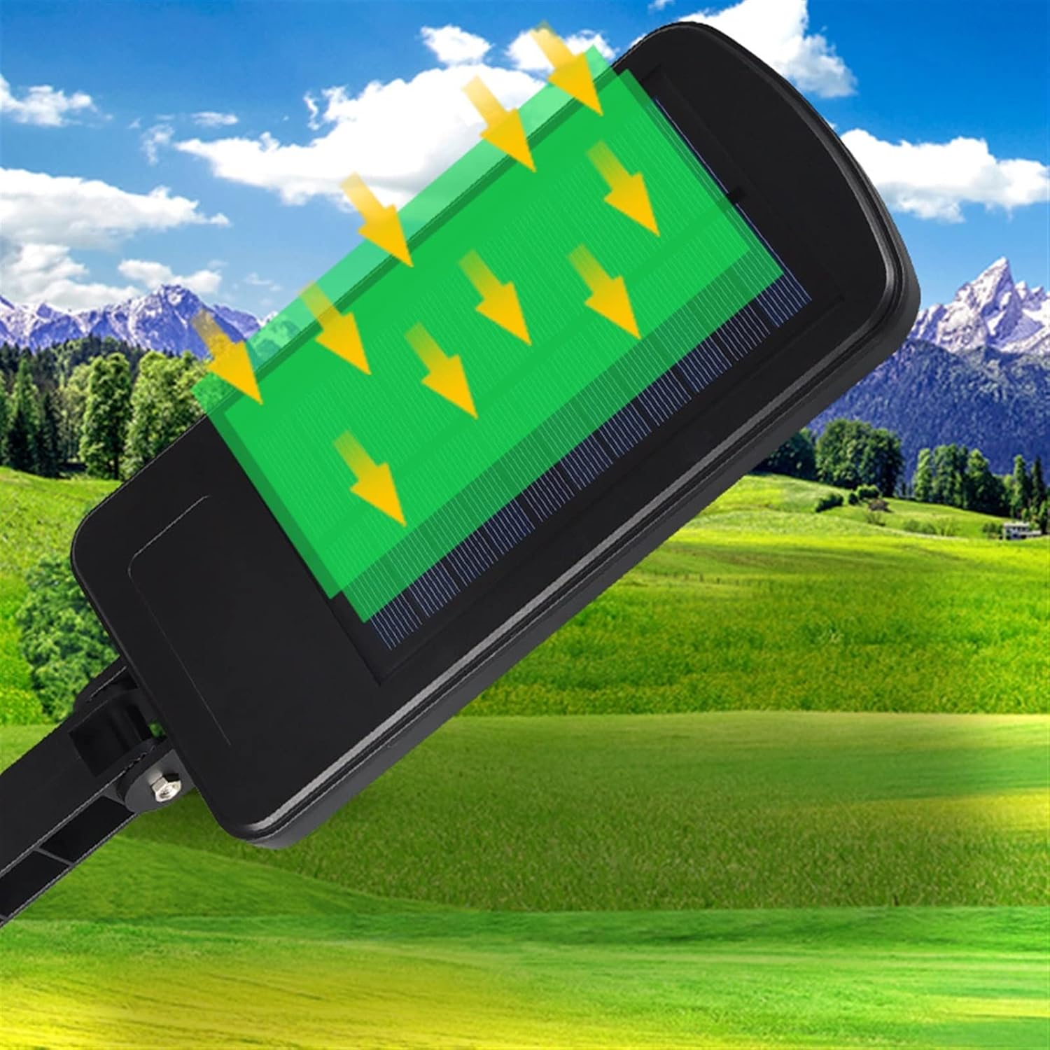 Прожектор LED настінний LL-68T сенсорний вуличний із сонячною панеллю та пультом ∙ Вуличний LED-прожектор LL-68T із сонячною батареєю та пультом - мініатюра 3