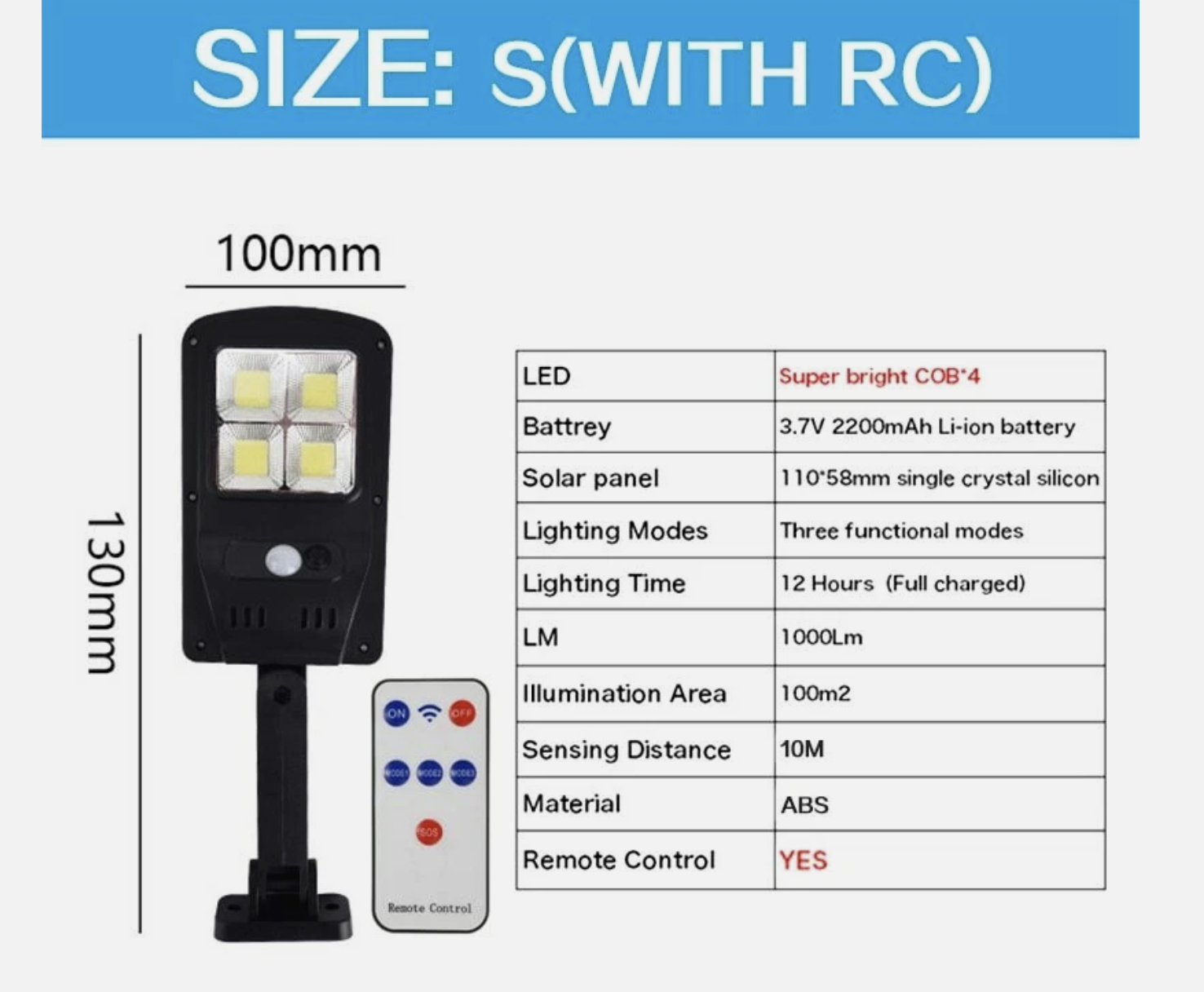 Прожектор LED настінний LL-68T сенсорний вуличний із сонячною панеллю та пультом ∙ Вуличний LED-прожектор LL-68T із сонячною батареєю та пультом - мініатюра 8