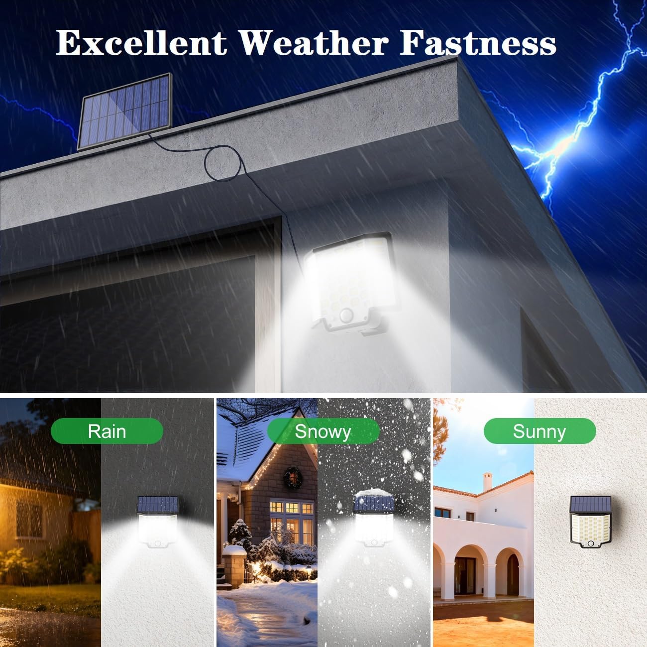 Прожектор LED настінний YT-66 сенсорний вуличний із сонячною панеллю та пультом ∙ Вуличний сонячний LED-світильник YT-66 з датчиком руху - мініатюра 4