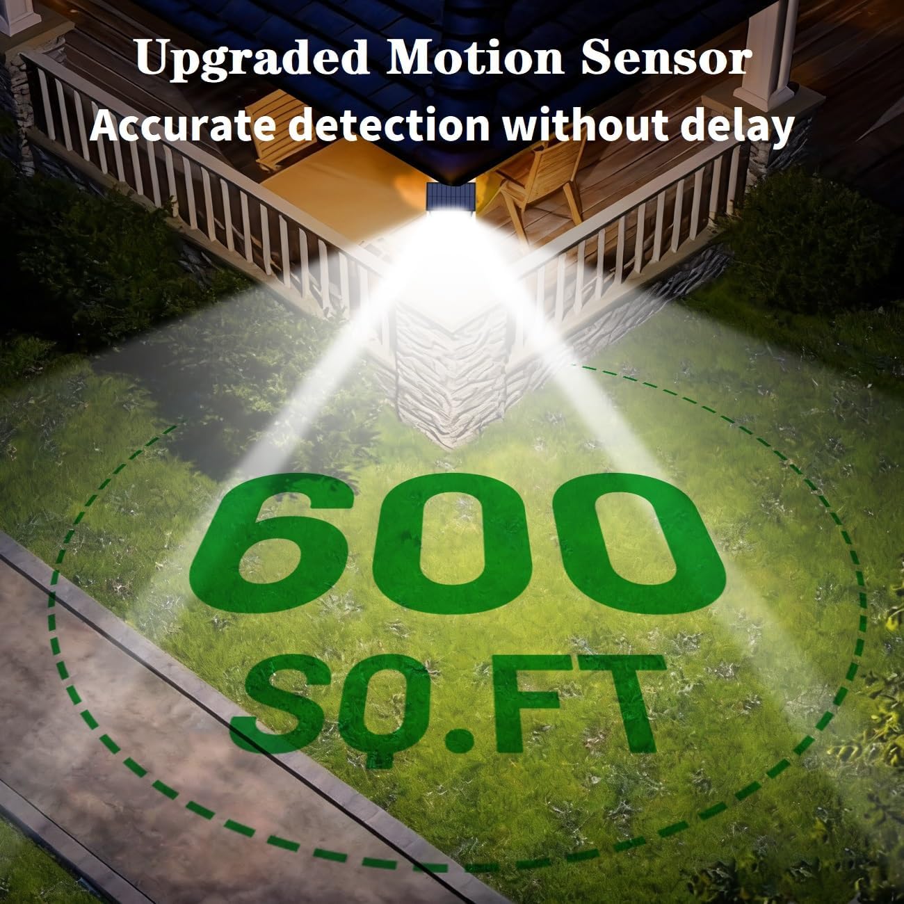 Прожектор LED настінний YT-66 сенсорний вуличний із сонячною панеллю та пультом ∙ Вуличний сонячний LED-світильник YT-66 з датчиком руху - мініатюра 6