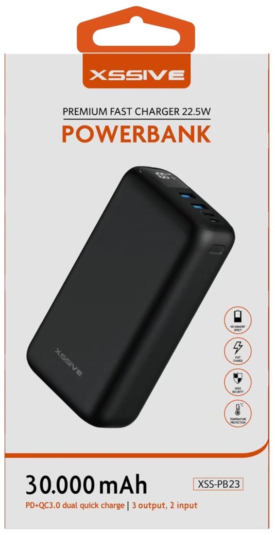 Power Bank 30000 mAh XSSIVE XSS-PB23 для поїздок і подорожей ∙ Портативний зовнішній акумулятор XSS-PB23 - мініатюра 3