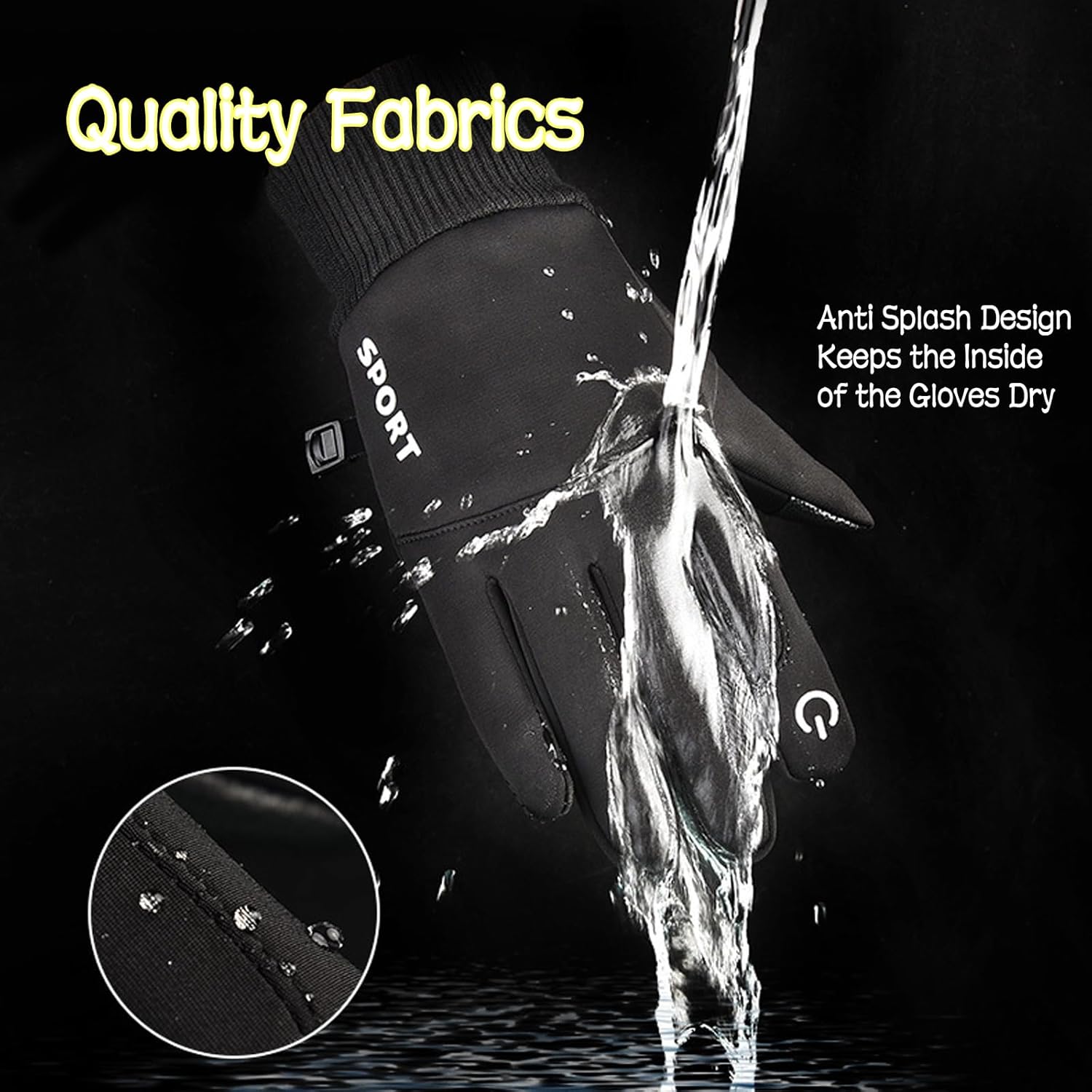 Зимові теплі водонепроникні рукавички для їзди на велосипеді, бігу, мотоцикла та лижного спорту ∙ Сенсорні рукавички для смартфона - мініатюра 6