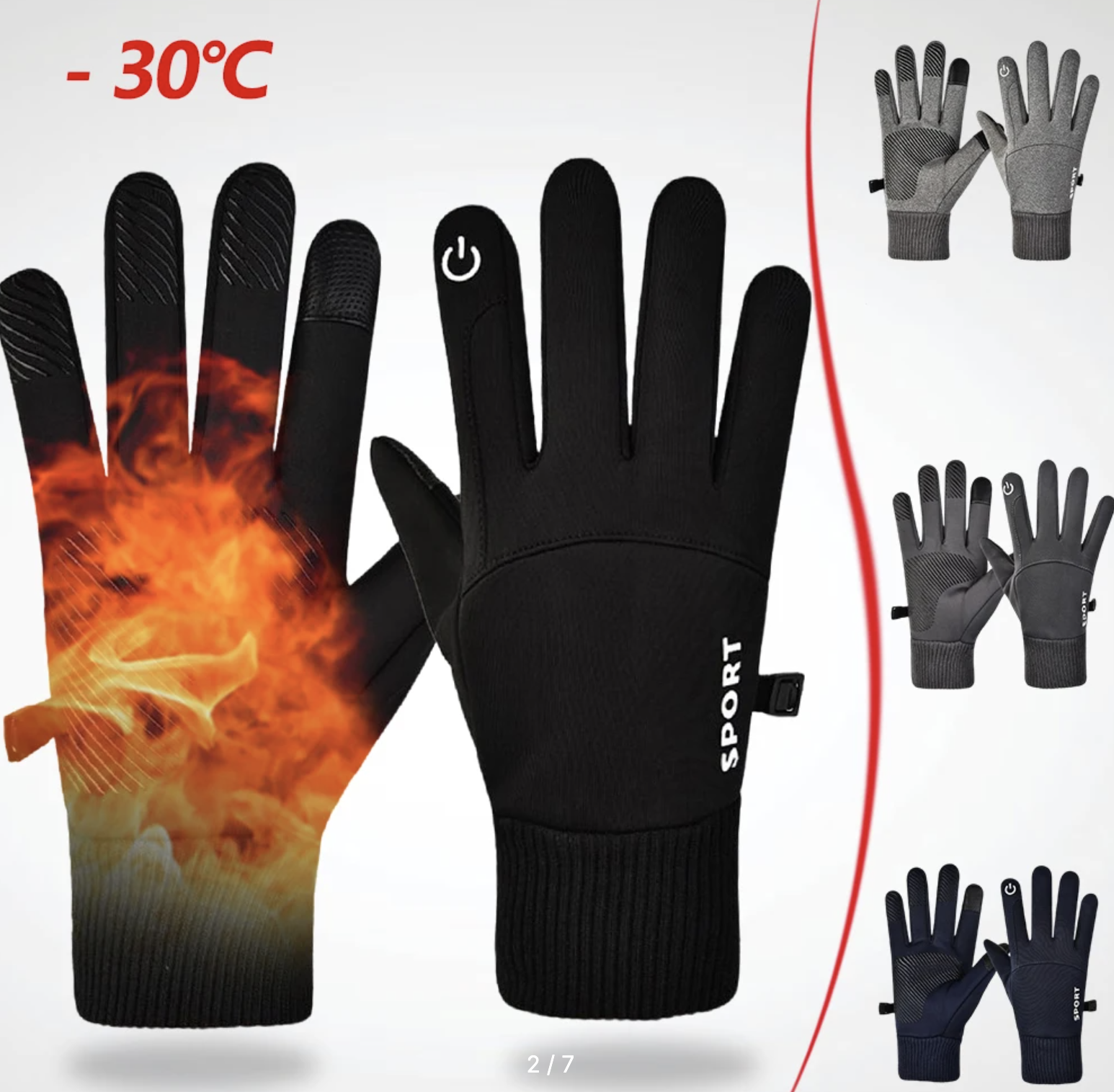 Зимові теплі водонепроникні рукавички для їзди на велосипеді, бігу, мотоцикла та лижного спорту ∙ Сенсорні рукавички для смартфона - мініатюра 10