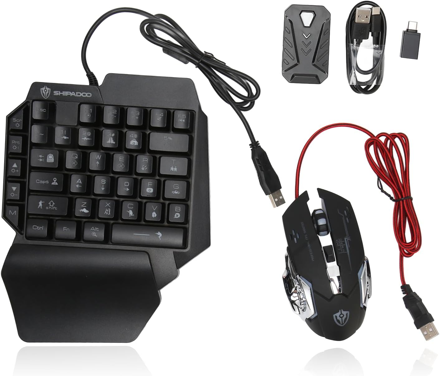 Набір клавіатури та миші з трьох частин Mix Pro ∙ Клавіатура та миша Mix Pro з RGB-підсвіткою та адаптером