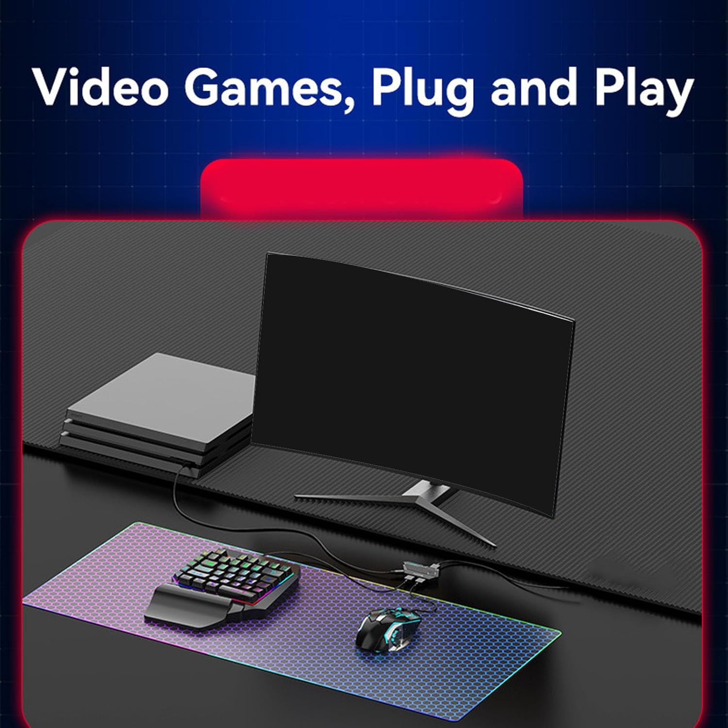 Набір клавіатури та миші з трьох частин Mix Pro ∙ Клавіатура та миша Mix Pro з RGB-підсвіткою та адаптером - мініатюра 6