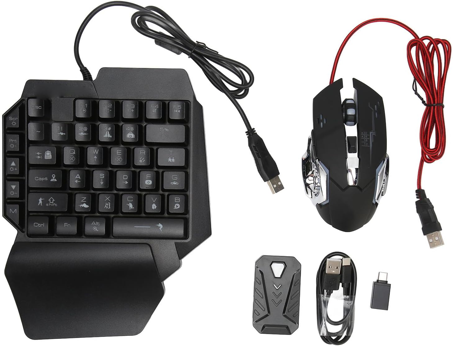 Набір клавіатури та миші з трьох частин Mix Pro ∙ Клавіатура та миша Mix Pro з RGB-підсвіткою та адаптером - мініатюра 11