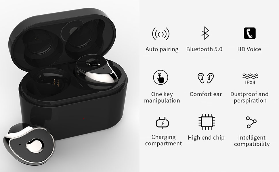 Бездротові Bluetooth-наушники MDR HBQ SE6 TWS ∙ Наушники TWS HBQ SE6 бездротові легкі кристально чистий звук - мініатюра 4