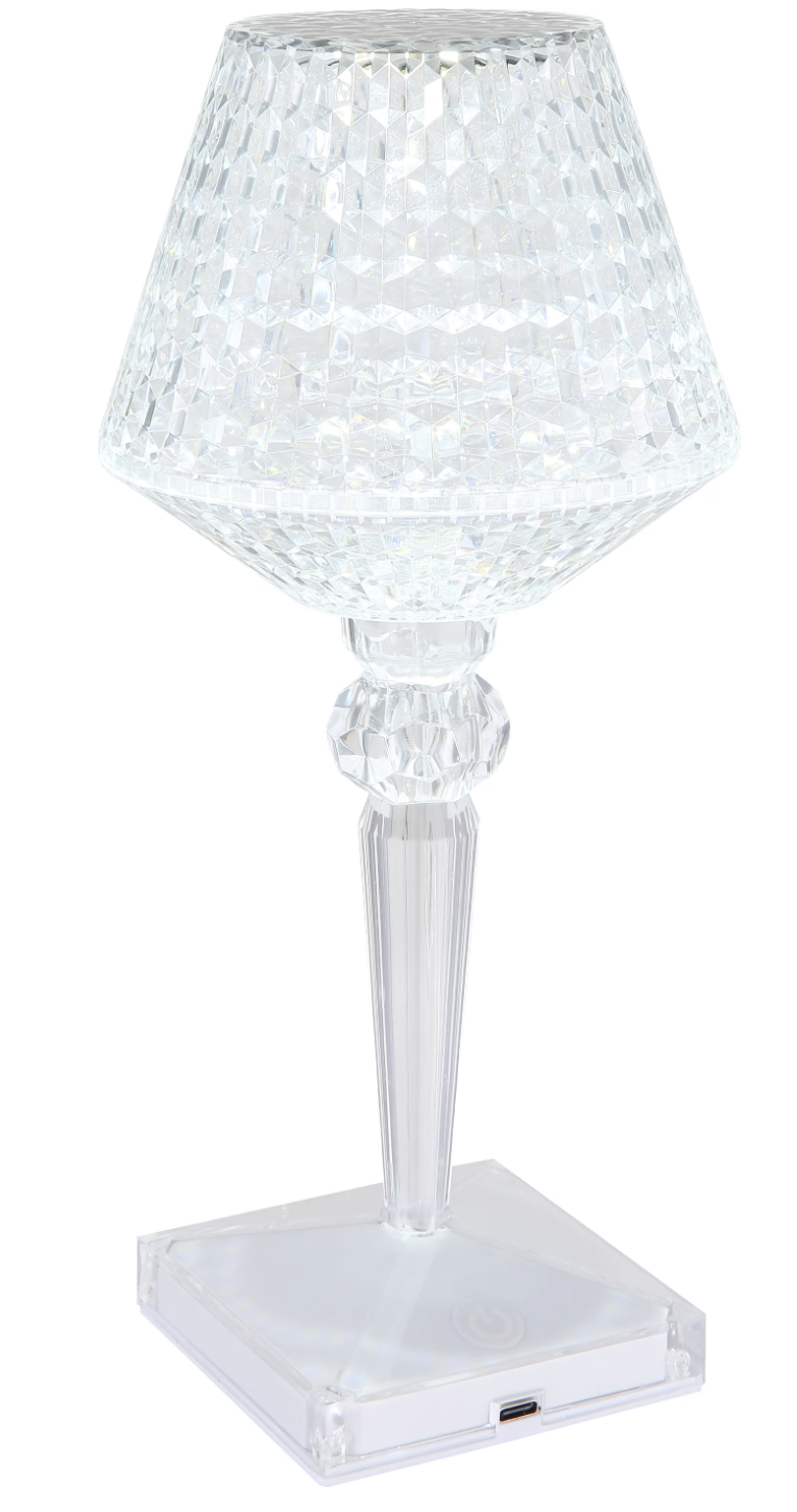 Нічник-лампа 3D Кристал акумуляторний із сенсорним керуванням та 3 режимами 26 см ∙ Лампа-нічник 3D Кристал із сенсорним керуванням