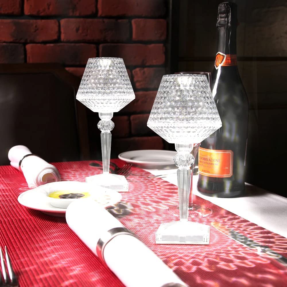 Нічник-лампа 3D Кристал акумуляторний із сенсорним керуванням та 3 режимами 26 см ∙ Лампа-нічник 3D Кристал із сенсорним керуванням - мініатюра 5