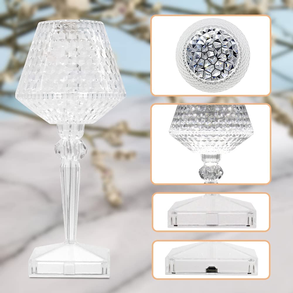 Нічник-лампа 3D Кристал акумуляторний із сенсорним керуванням та 3 режимами 26 см ∙ Лампа-нічник 3D Кристал із сенсорним керуванням - мініатюра 7