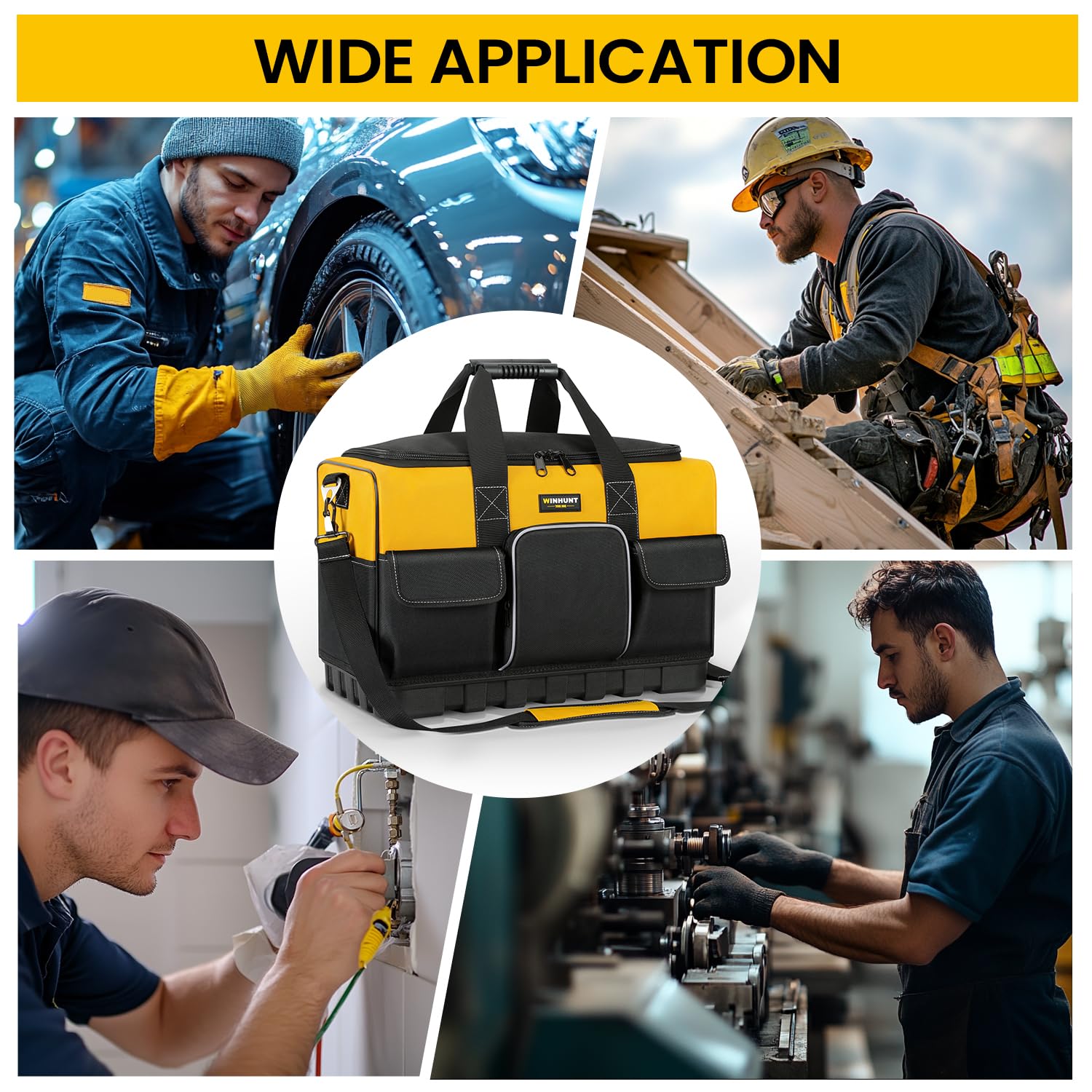 Міцна чоловіча сумка WINHUNT для інструментів з м’якою ручкою ∙ Сумка WINHUNT для зберігання та перенесення інструменту - мініатюра 2