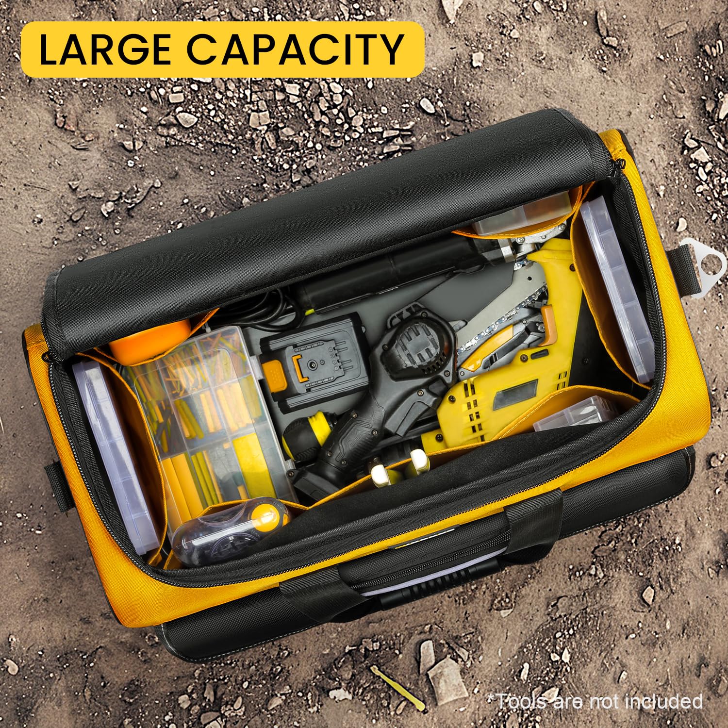 Міцна чоловіча сумка WINHUNT для інструментів з м’якою ручкою ∙ Сумка WINHUNT для зберігання та перенесення інструменту - мініатюра 4