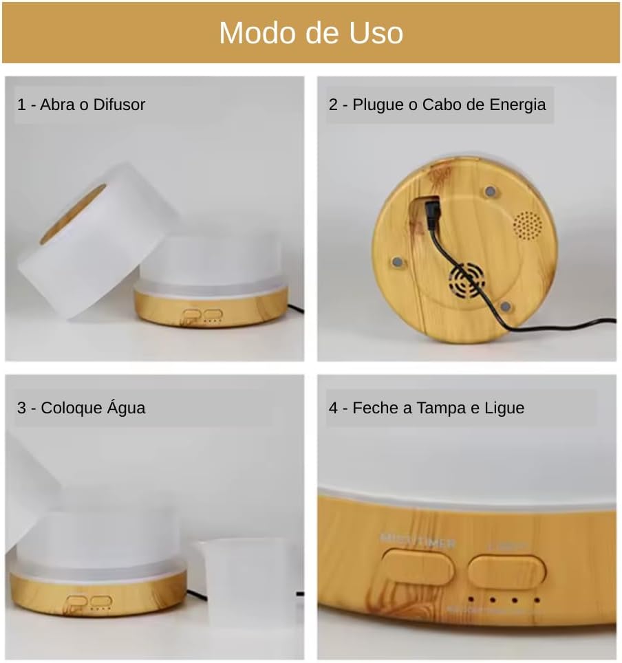 Зволожувач повітря очищувач 3в1 ультразвуковий безшумний аромадифузор 700 мл ∙ Портативний зволожувач VMHouse з LED-нічником для дому - мініатюра 5