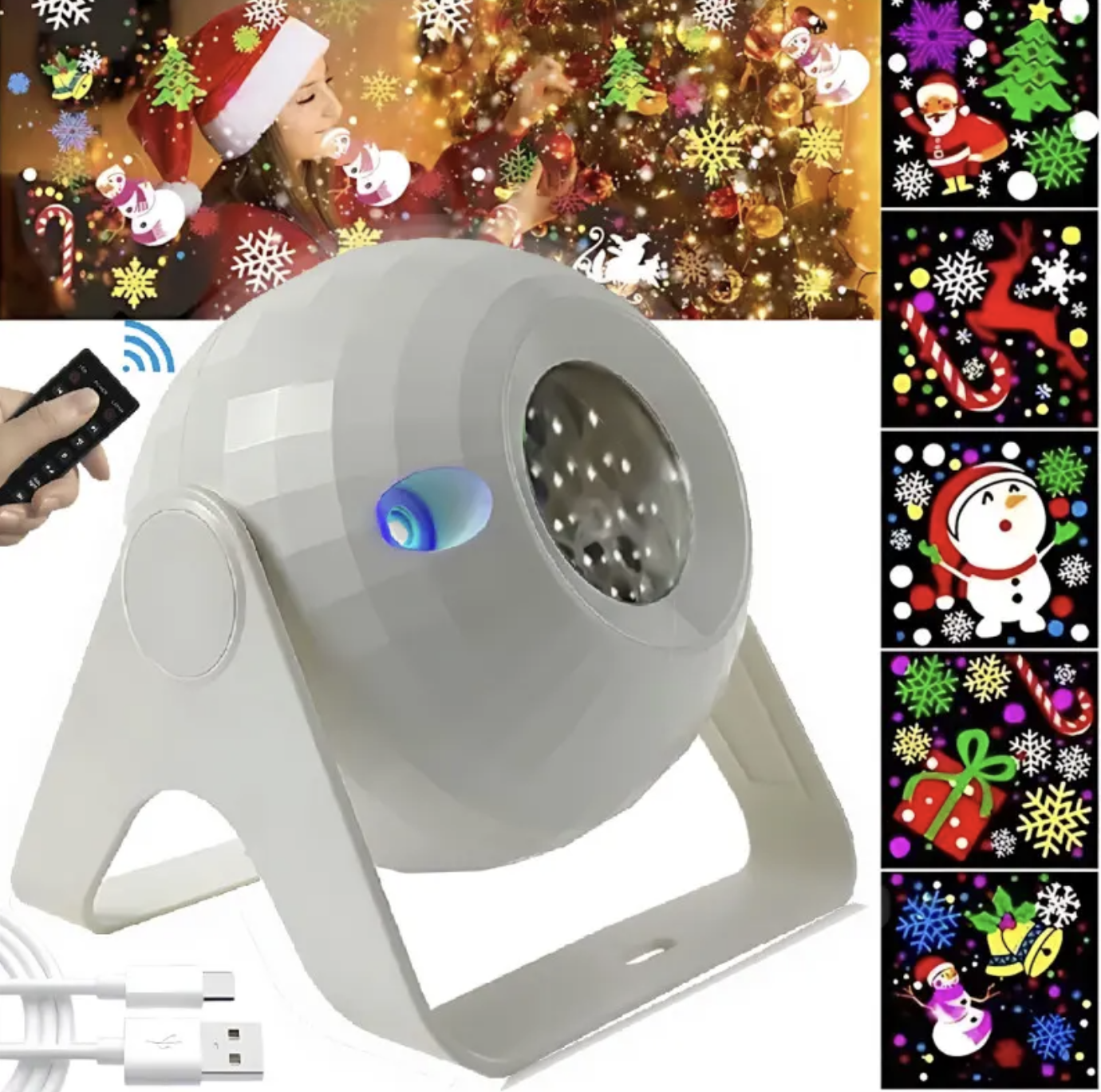 Лазерний проектор XKL-Q8 для декору інтер’єру та фасадів ∙ Проектор XKL-Q8 вологостійкий для дому та вулиці