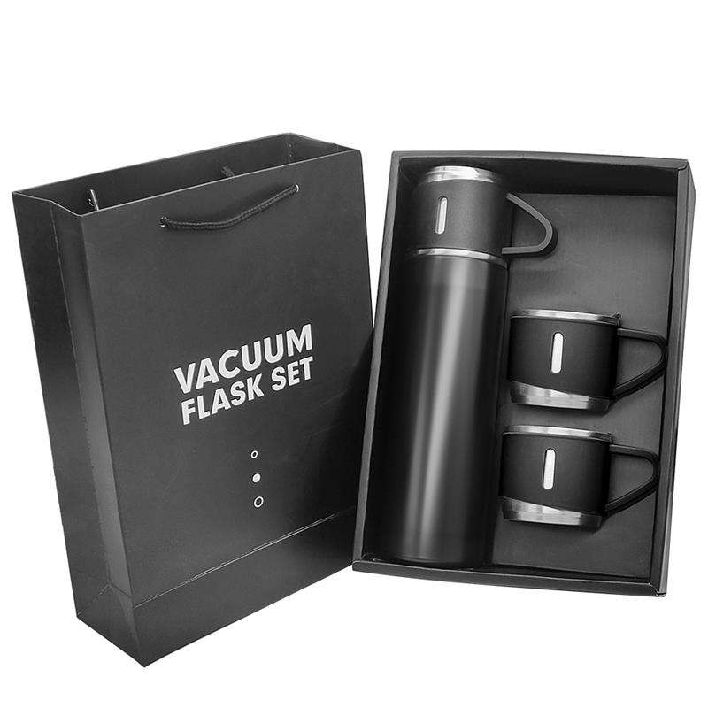 Вакуумний термос з нержавіючої сталі Vacuum Flask Set 500 мл із чашками в комплекті 3* 150 мл - мініатюра 6
