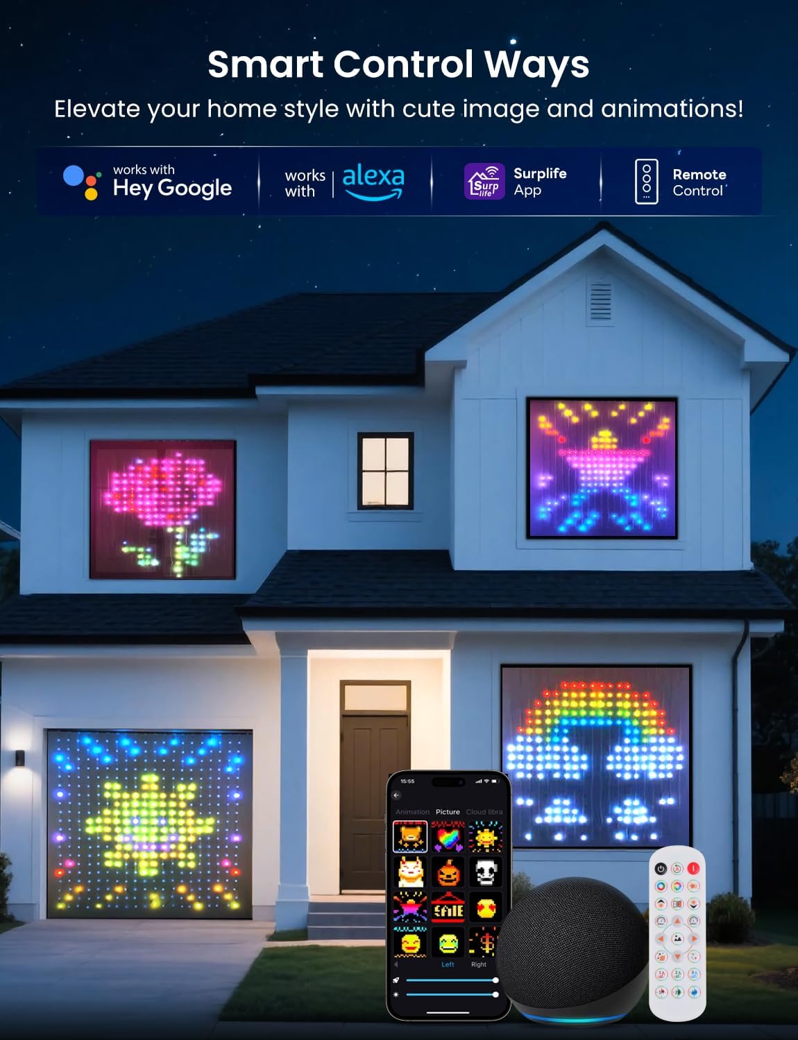 Гірлянда Smart-штора SFK-07 святкова LED-гірлянда для дому ∙ Світлодіодна штора з додатком SFK-07 20 ниток по 20 LED - мініатюра 13