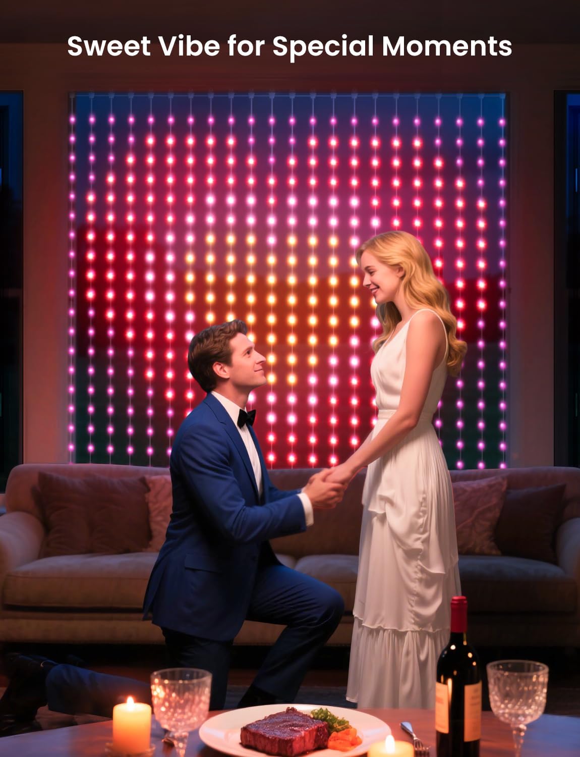 Smart-штора SFK-08 LED гірлянда 3x2 м з додатком і пультом - мініатюра 6