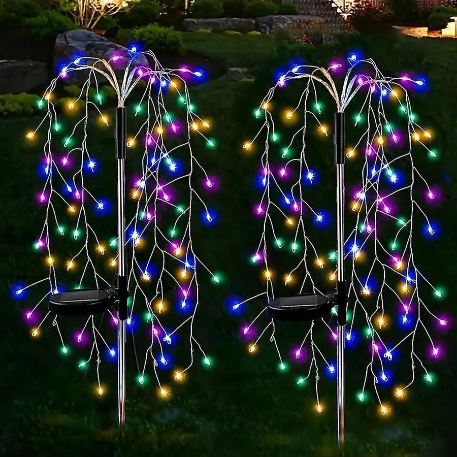 Садовий світильник Верба SFK-46 автономний LED-декор для саду та ділянки ∙ Комплект садового декору на сонячній панелі Верба SFK-46