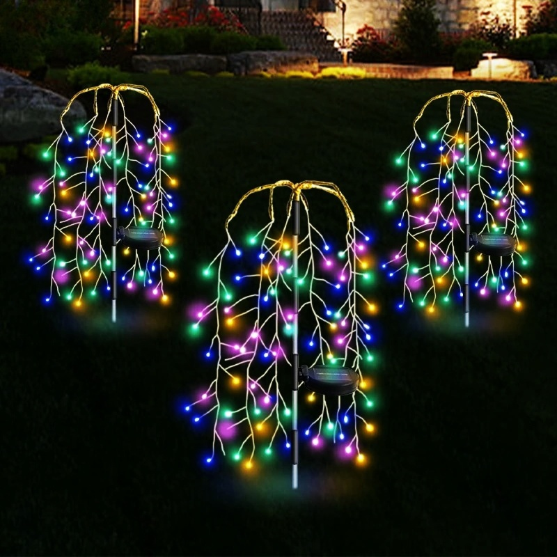 Садовий світильник Верба SFK-46 автономний LED-декор для саду та ділянки ∙ Комплект садового декору на сонячній панелі Верба SFK-46 - мініатюра 2