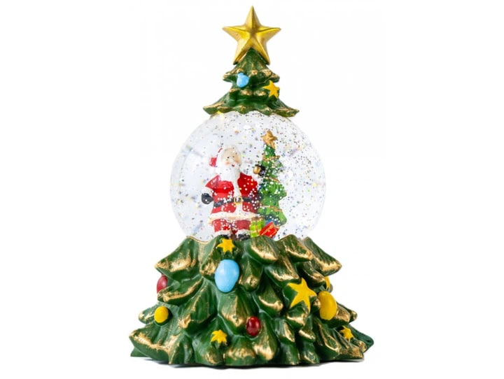 Новорічний LED-світильник-декор Ялинка XHF-8001 з музикою та підсвічуванням ∙ Сніговий світильник-декор Ялинка XHF-8001 - мініатюра 2