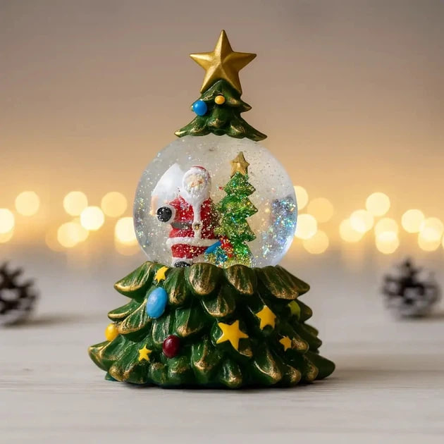 Новорічний LED-світильник-декор Ялинка XHF-8001 з музикою та підсвічуванням ∙ Сніговий світильник-декор Ялинка XHF-8001 - мініатюра 3