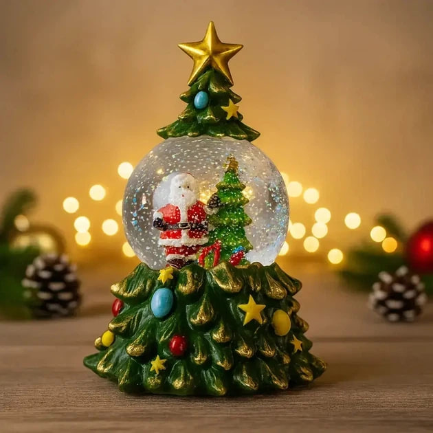 Новорічний LED-світильник-декор Ялинка XHF-8001 з музикою та підсвічуванням ∙ Сніговий світильник-декор Ялинка XHF-8001 - мініатюра 4