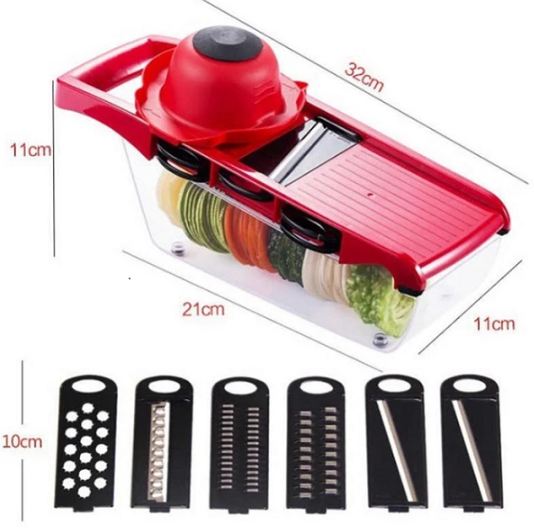 Овочерізка - мультислайсер Mandoline Slicer 6 in 1 - мініатюра 3