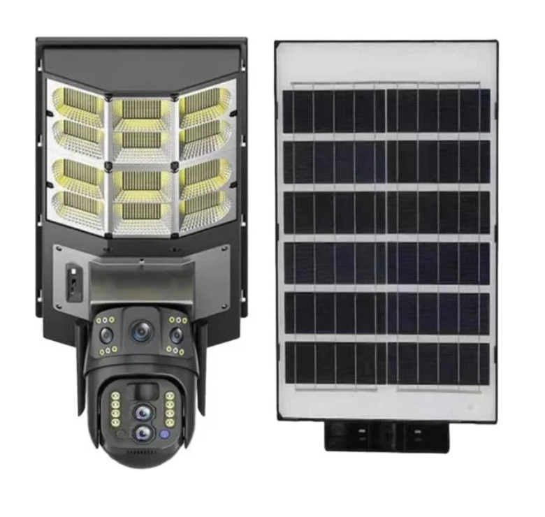 Вулична PTZ камера відеоспостереження з LED-лампою та сонячною панеллю SPM-XA01 ∙ Камера відеоспостереження 4Мп на 2 об'єктива з LED ліхтарем і сонячною панеллю SPM-XA01