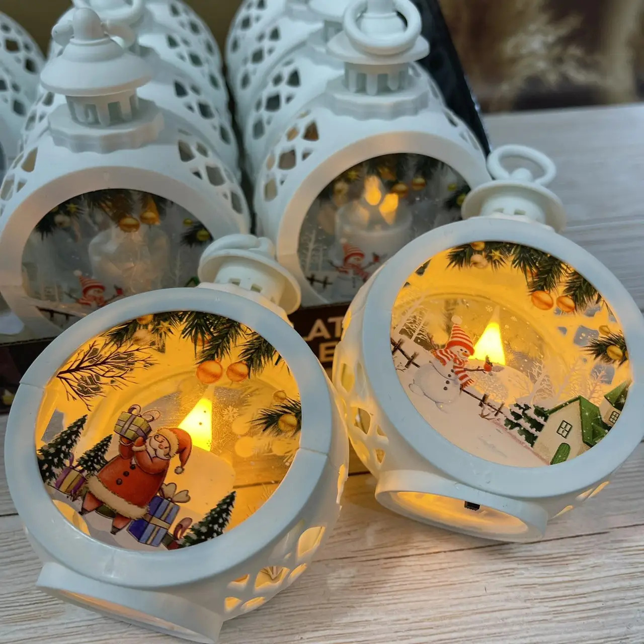 Декоративний різдвяний світильник на батарейках - мініатюра 5