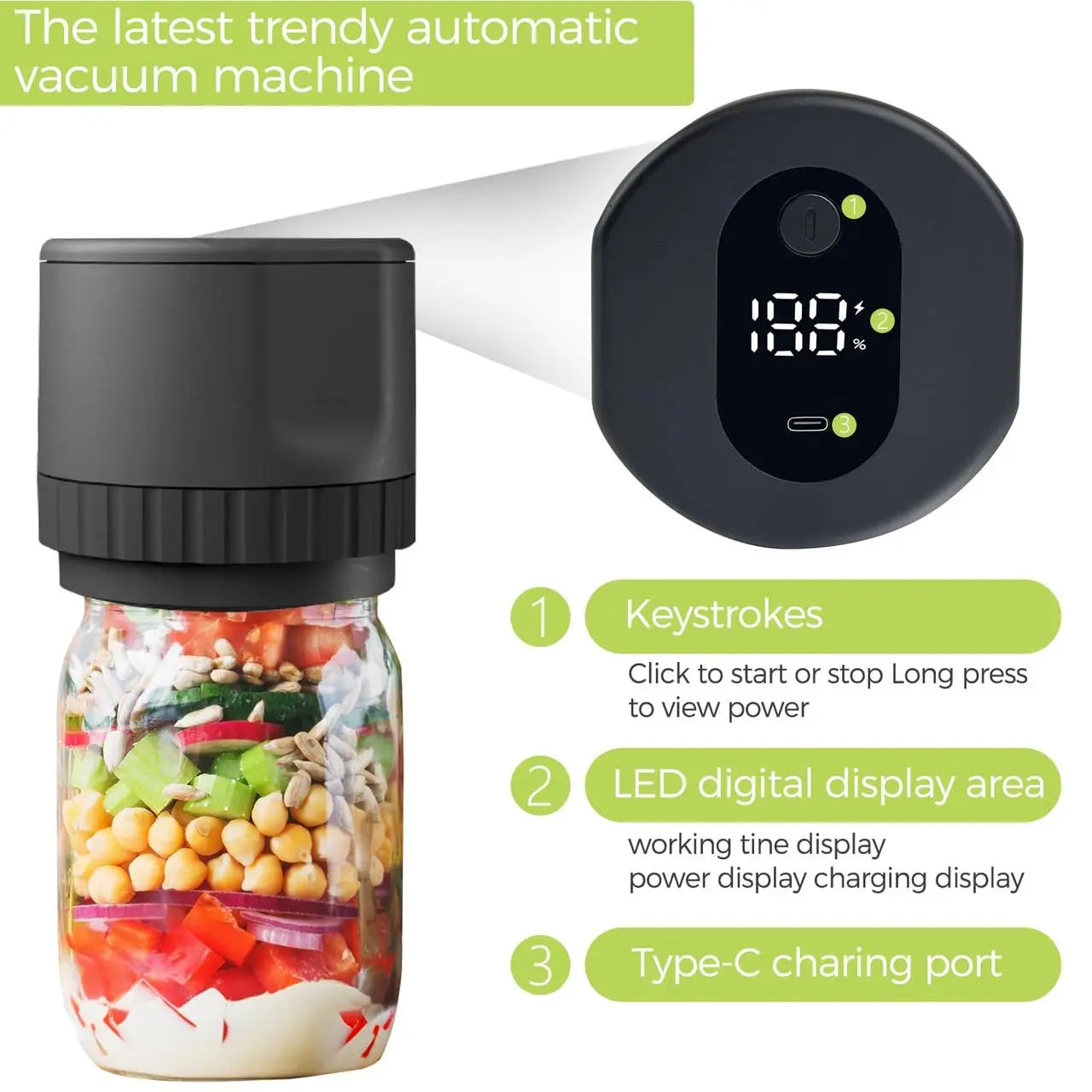 Набір для електричної вакуумної упаковки + кришки - мініатюра 6