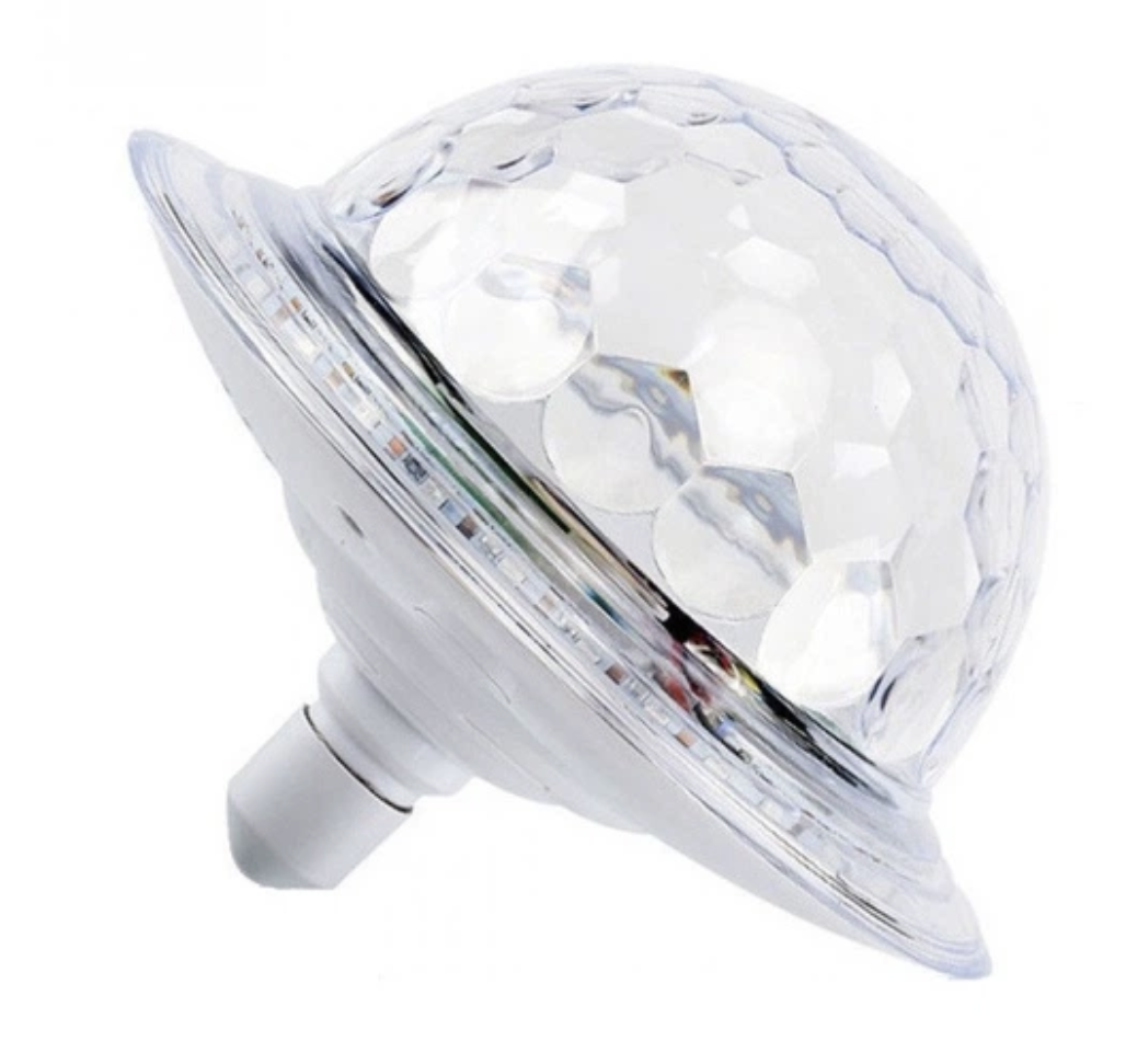 Світлодіодна обертаюча лампа RD-7202 з Bluetooth для вечірок ∙ Диско-куля з динаміком у патрон RD-7202