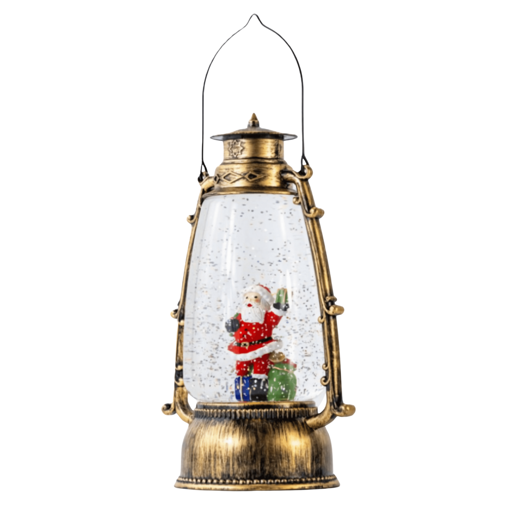 Новорічний сніжний світильник-декор Ліхтар XHF-8004 ∙ Святковий LED-ліхтар XHF-8004 зі снігопадом і музикою