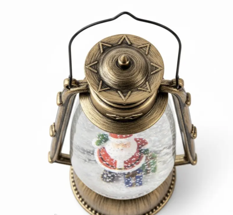 Новорічний сніжний світильник-декор Ліхтар XHF-8004 ∙ Святковий LED-ліхтар XHF-8004 зі снігопадом і музикою - мініатюра 2