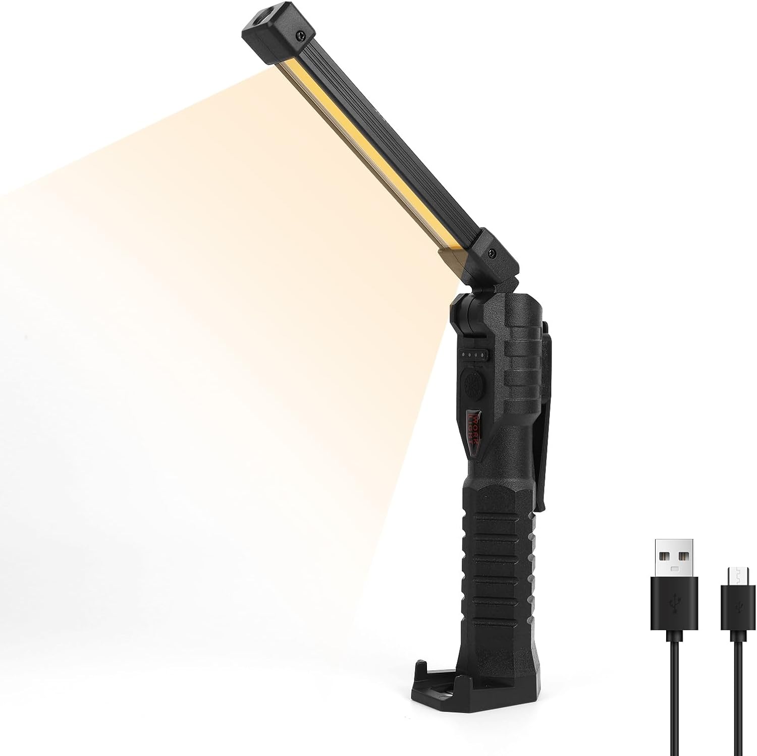 Ліхтар LIGHT L08-1 з магнітним підставою та підвісним гачком для кемпінгу ∙ Акумуляторний поворотний ліхтар LIGHT L08-1 - мініатюра 7