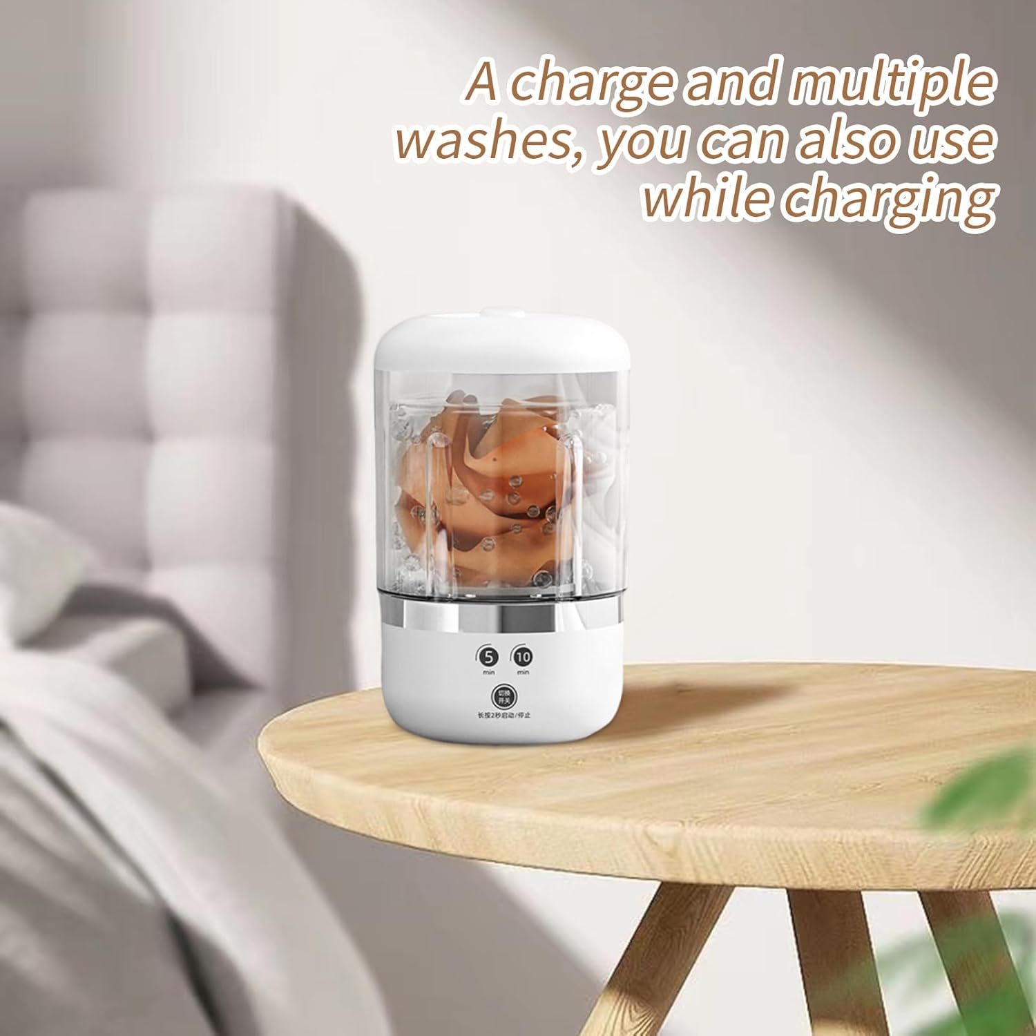 Компактна портативна пральна машинка USB 1505 для подорожей та дому ∙ Міні-пральна машина через USB 1505 - мініатюра 6