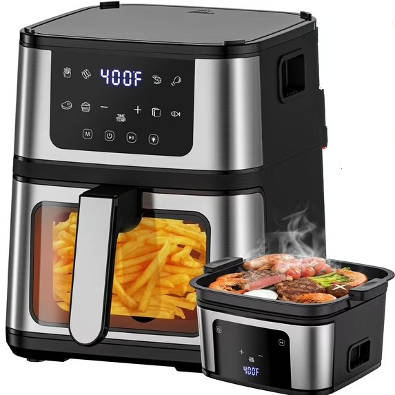 Аерофрітюрниця + Гриль MS-3225 7л 3800W швидке та смачне приготування без олії ∙ Аерогриль MS-3225 для смаження та запікання з мінімальною кількістю олії